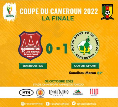 CotonSport FC de Garoua remporte sa 7ème Coupe du Cameroun face à Bamboutos FC de Mbouda