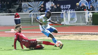 Daouda BASSOCK buteur contre Saint-Nazaire AF avec Pouzauges Bocages