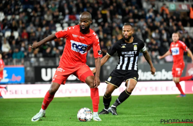 Didier LAMKEL ZE passeur décisif avec KV Courtrai face à Charleroi