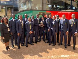 Jacques MBIANDJEU, Nelson DJEMBE et les Lions U17 reçus par le Président de la République du Cameroun