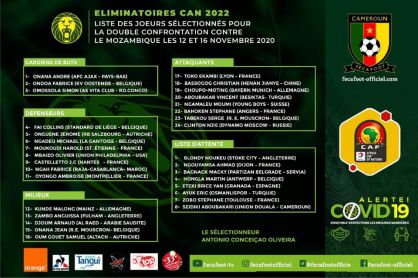 ABOUBAKAR et NJIE confirmés dans la liste des Lions sélectionnés pour les matches contre le Mozambique