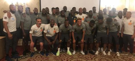 Les 23 Lions et le Staff pour la CAN 2019 Egypte