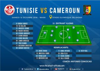 1ère sélection et 1ère titularisation avec les Lions Indomptables contre la Tunisie
