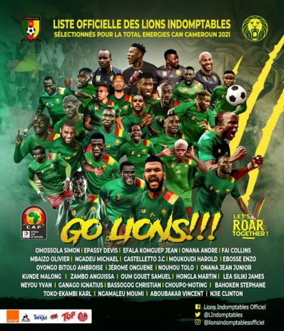 ABOUBAKAR, NJIE et GANAGO dans la liste définitive pour la CAN 2021 Cameroun