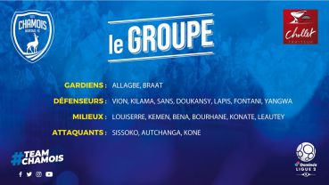 Darlin YONGWA dans le groupe Niortais pour la réception d‘Auxerre en Ligue 2