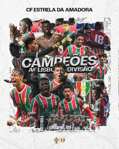 Hyppolite EKANGA et Estrela Amadora B, champions de la "AF Lisboa 1ª Divisão 2023/24"