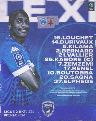 100ème match de Ligue 2 pour Guy Marcelin KILAMA